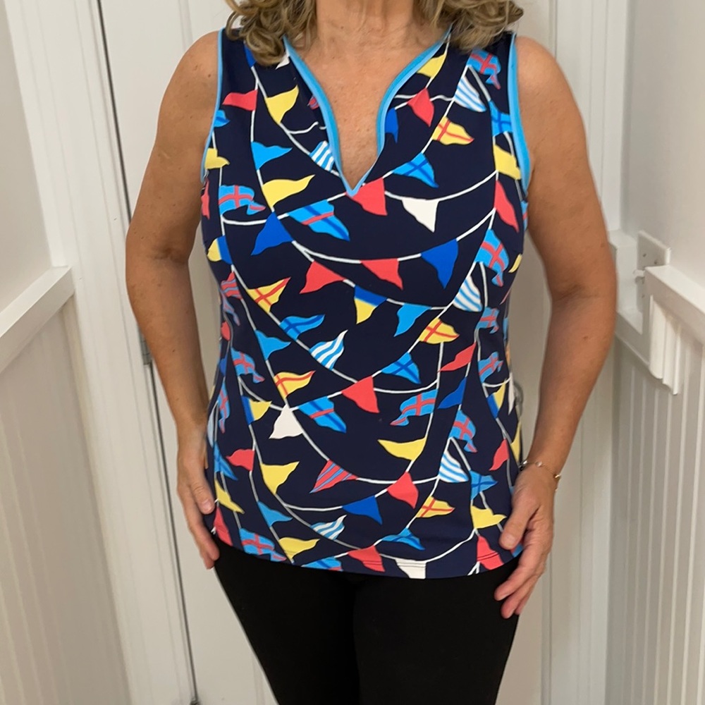 Nautical sleeveless size Lg j McLatughlin